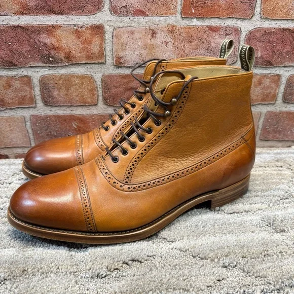 Barker Made in England lace up boots men’s s 11.5 US (10.5 UK ) - Picture 4 of 16